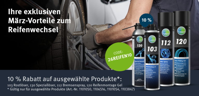 Rabatt-Aktion Reifenwechsel-Produkte