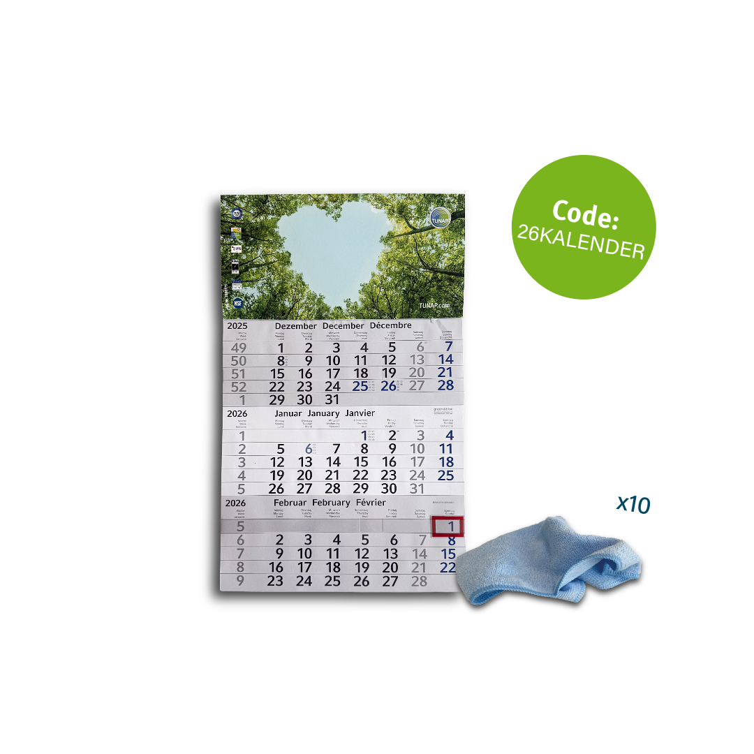 B2B Shop Zugabe Kalender und Multifunktionstücher