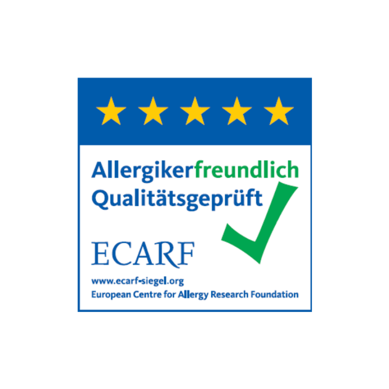 ECARF Siegel für allergikerfreundlich getestete Produkte