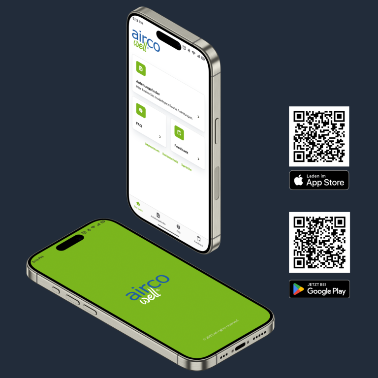 Unsere neue airco well® App airco well® App runterladen